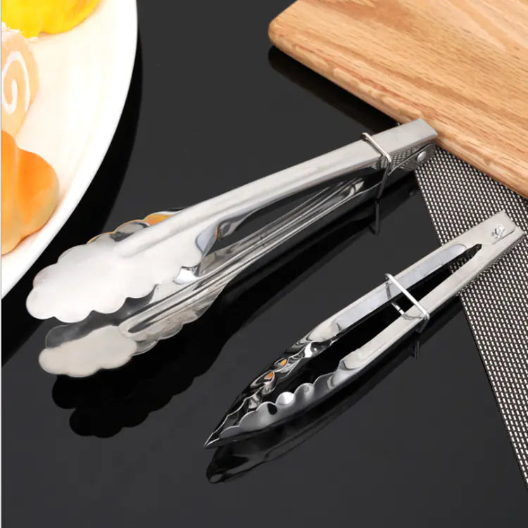 Stainless Steel Plum BBQ Steak Tongs